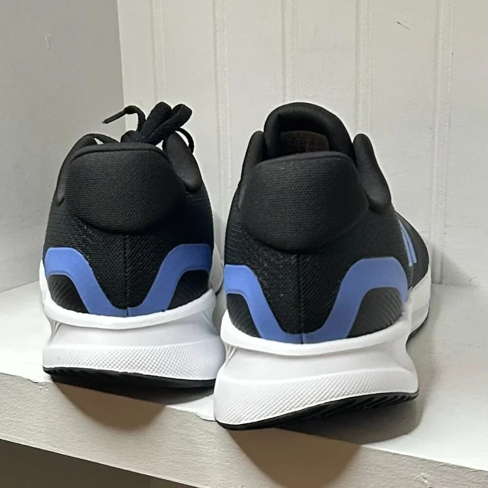Adidas Runfalcon Black Blue White Men's Sneakers Size 10